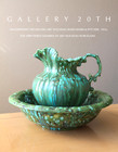 Vintage  Art Nouveau Pottery Wash Basin   Pitcher  Art Deco Montoya Bowl Green