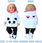 Reborn Baby Doll Clothes 4pcs Reborn Doll Clothes Girl boy Panda Outfit Newborn