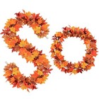 2 Pack Fall Leaves Garland  5 9ft piece Artificial Fall Leaves Gl-or54-a-p2-8