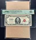 Fr  1550 1966  100 Legal Tender Pmg 45 - Xf  good Embossing  Shown In Photos