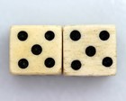 Antique Bone Dice Set Mid Sized  Approx   15 32    12mm Cubed square  Nice Bin