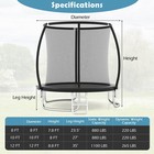 8ft Outdoor Trampoline Heavy-duty Recreational Trampoline W safety Enclosure Net