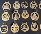 Vintage English Brass Horse Medallions  Lot Of 28
