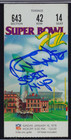 1978 Super Bowl Xii Mvp Randy White Signed Football Ticket Auto Psa dna 10 Hof