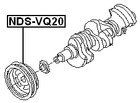 Crankshaft Pulley Engine Vq20de vq30de Febest Nds-vq20 Oem 12303-31u00