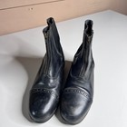 Donatello Paddock Leather Front Zip Paddock Riding Boots Cap Toe Women Size 38