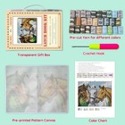 Latch Hook Kits Rug Three Horses Crochet Yarn Cushion Colour Pre-printed Canvas