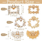 Auear 6-pack Rhinestone Shoe Clips - Crystal Buckles For Weddings And Parties