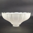 Vintage White Ribbed Glass Light Shade  9  Art Deco Read