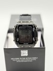 Activa Quartz Digital Chronograph Alarm 30m Black Silicone Strap Watch Box