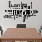 Teamwork Wall Decal  Office  Conference Room   Break Room Decor   48 w X 28 h   