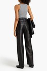 Women   s Wide Leg Soft Sheep Leather Pants Luxury Real Leather Palazzo Trousers
