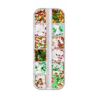12 Grid Christmas Tree Snowflake Nail Art Glitter Sequins Xmas 3d Spangle Flakes