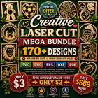 Lovely Laser Cut Mega Svg Bundle  170  Unique Designs  Digital Download