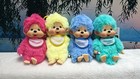 204106-gn Monchhichi Ss Size Colors Mascot With Plastic Keychain - Green   New