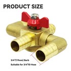 Heater Core Bypass Valve 4-way Solid Brass Automobile Integrated Manual