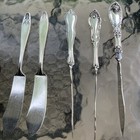 Wonderful Antique Vintage Lot Of 5 Butter Knives Silver Plate 3bturned