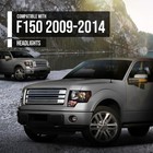 For Ford F150 Headlights Assembly Not Led Style Smoky Lens Chrome Housing