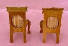 Vintage Miniature Pair Of Doll House Dining Chairs