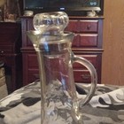 Clear Glass Decanter Bottle With Handle And Cork Stopper Lid  Glass cork