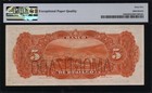 Mexico 1902-1914 Banco De Hidalgo 5pesos  S305d  Pmg 65 Epq Gem Unc