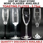 Personalized Toasting Flutes - Champange Glasses Engraved Wedding Party Gifts