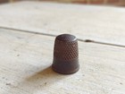 Antique Early Handcrafted Metal Sewing Thimble