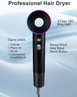 Professional Ionic Hair Dryer  1800w High Speed Blow Dryer For Home Black 