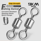 Fishing Swivels 25 100pcs Stainless Steel Rolling Barrel Swivels Fishing Line Co