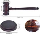 Black Gavel And Block  Handcrafted Wooden Set For Judge  Lawyer  Student  Auctio