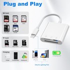 Sd Card Reader For Iphone Ipad With Lightning Port  Sd   Micro Sd Dual Slots    