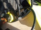 Scuba Gear Lot In Rubbermade Trunk  Scuba Pro  Beuchat  Tusa  Akona Knife   More