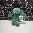 Jellycat Small Bashful Forest Bunny     Soft Plush Toy Retired Green Lovey Nwt