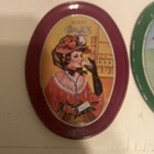 Coca-cola Lot Of 2 Oval Mini Advertising Trays Soda Theme Red green Multicolor