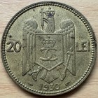 1930  Romania 20 Lei Coin