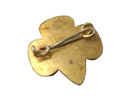 Vintage Brass Gs Girl Scout Scouts Brass Shield Eagle Uniform Pin Insignia