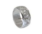 Sterling Silver 925 Hawaiian Bamboo Design Ring 10mm Size 4 -14