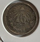     1906 Mexico 10 Centavos Silver Coin  Free Shipping    