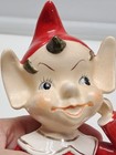 Vintage Red Elf Suit Large Ceramic Pixie Japan 6 In