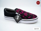 Zipak Na Oaxaca Classic Slip On Black Embroidered Red Floral Shoes Sneakers Usa9