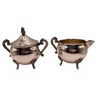 Vintage Leonard Silver Plated Creamer   Sugar Set