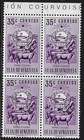 Venezuela  1951  Cojedes  Scott 617  Block Of 4  High Value  35cts  Mnh  Ebco05