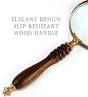 10x Handheld Magnifying Glass Lens  Antique Brass Magnifier  Fine Print Reading 