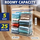 Heavy Duty Plastic Storage Extra Large Bags  25 Gallon 35  X 24   Clear