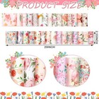 Ganeen 100 Pcs Pink Floral Cotton Fabric Roll Quilting Fabric Squares Jelly 