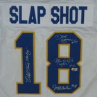 Hanson Brothers Autographed Slap Shot Movie Chiefs  white  18  Custom Hockey Jer