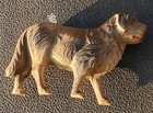 Antique Celluloid Toy Animal Viscoloid 3-1 2  St Bernard Dog Figure 1920s