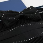 Italo Ferretti Nwb Bow Tie   Cummerbund Set Black   Clear Swarovski Crystals
