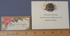Antique Victorian Scraps Calliing Cards Embossed Christmas Commencement Sea Rose