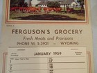 Ferguson s Grocery 1959 Wall Calendar Wyoming